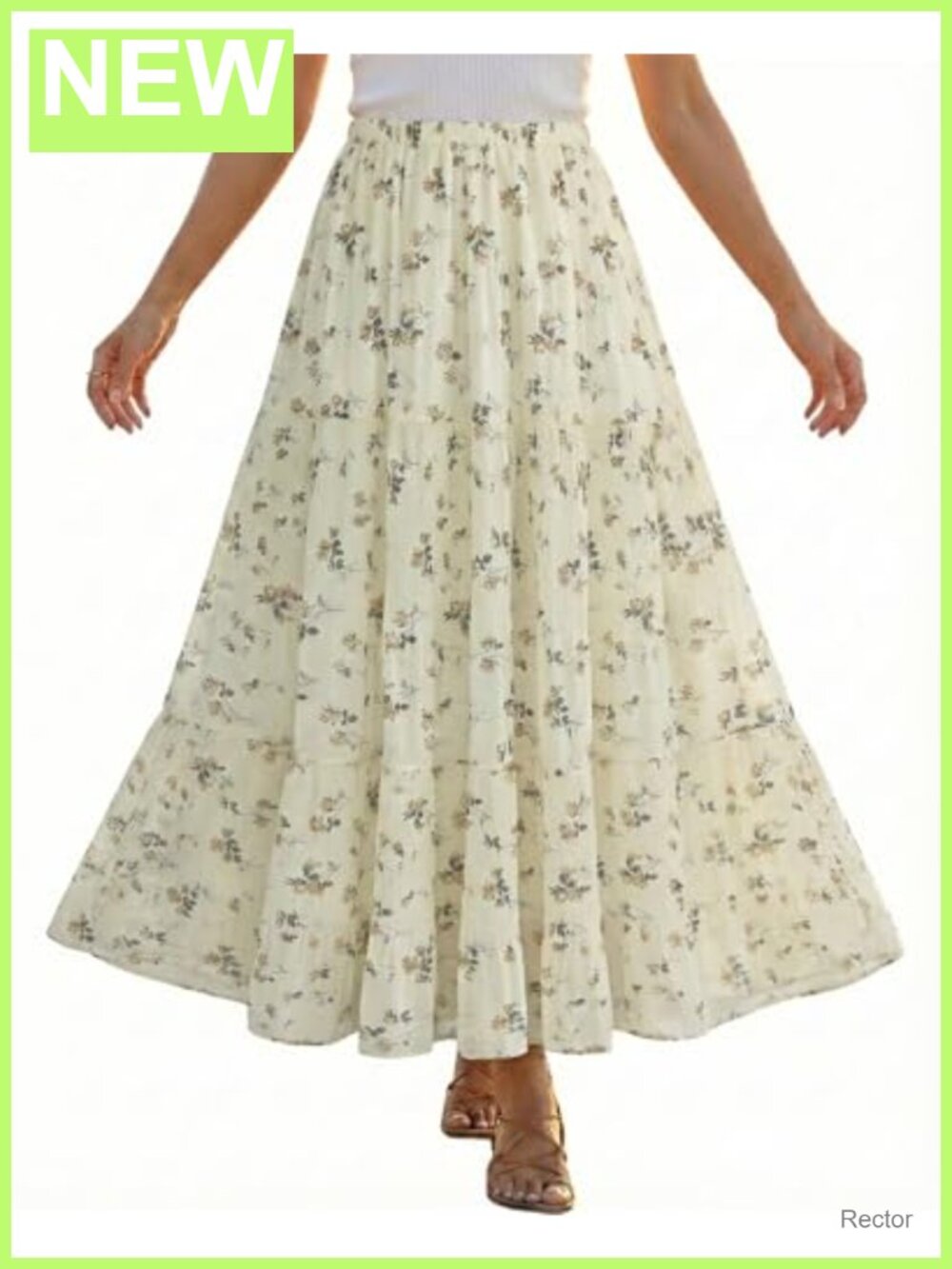 Chiffon Pleated Maxi Skirt High Waisted Flowy Long A-Line Women